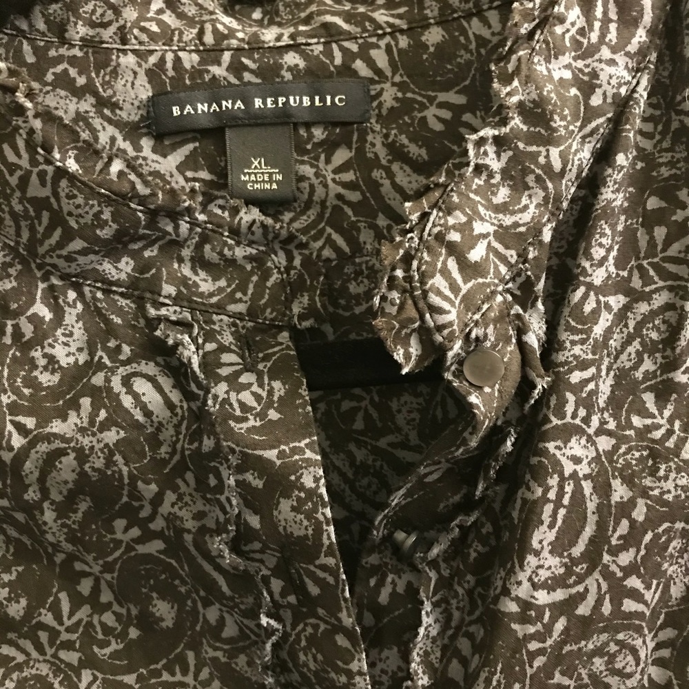 Banana Republic Cotton Blouse XL - Picture 3 of 7